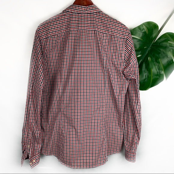 H & M Men’s Plaid Button Up Roll Sleeve Shirt L - Picture 2 of 4